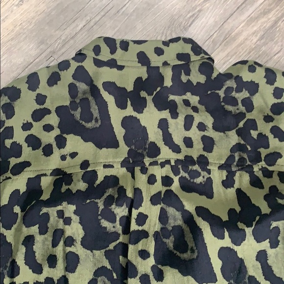 Topshop Khaki Leopard Shirt - Picture 7 of 11